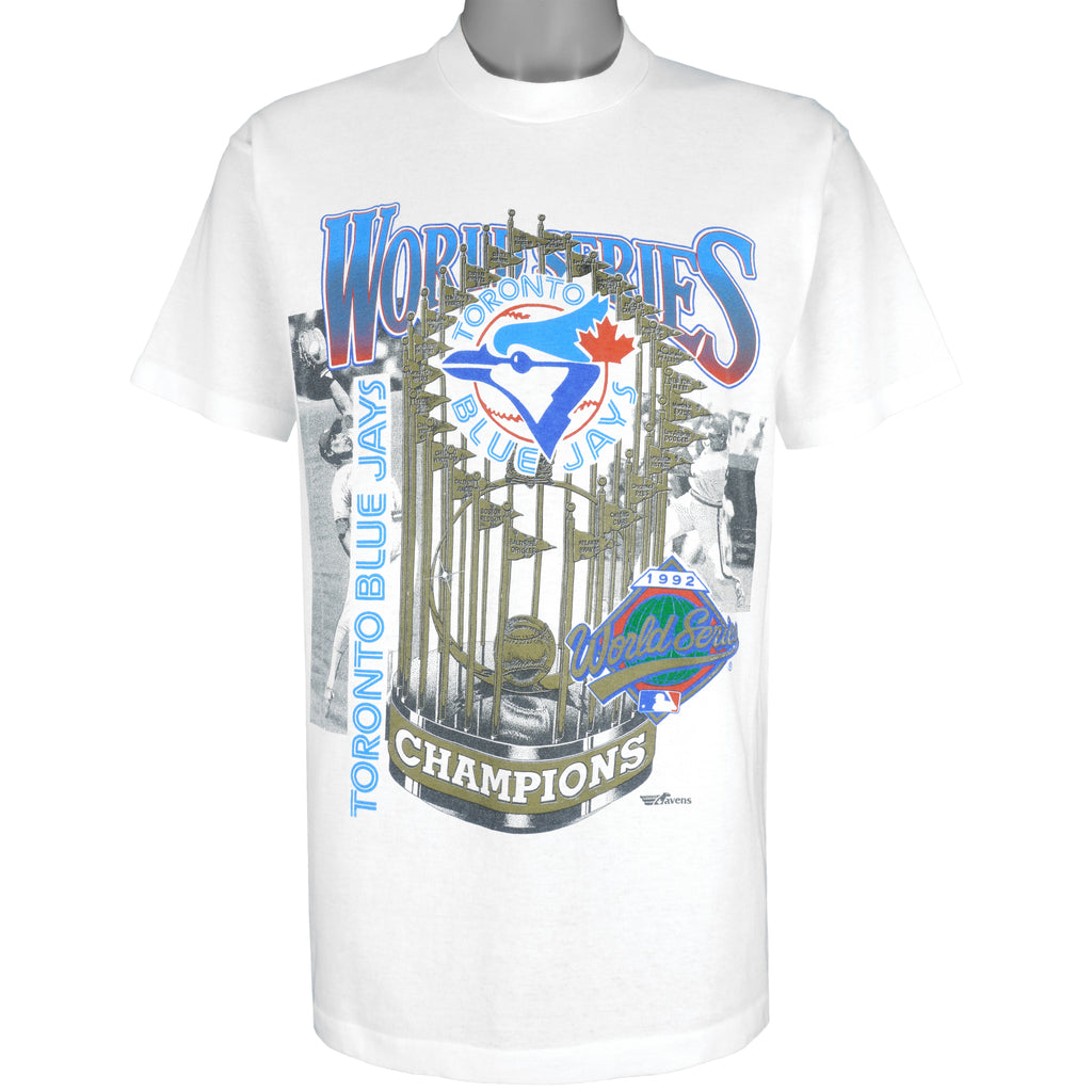 MLB - Toronto Blue Jays, World Series Champions T-Shirt 1992 Large Vintage Retro Baseball