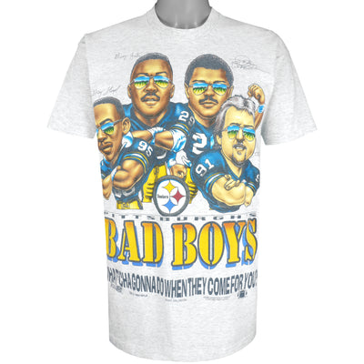 NFL - Pittsburgh Steelers Bad Boys Caricature T-Shirt 1994 X-Large
