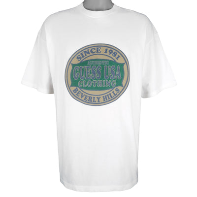 Guess - Beverly Hills Big Spell-Out T-Shirt 1990s X-Large