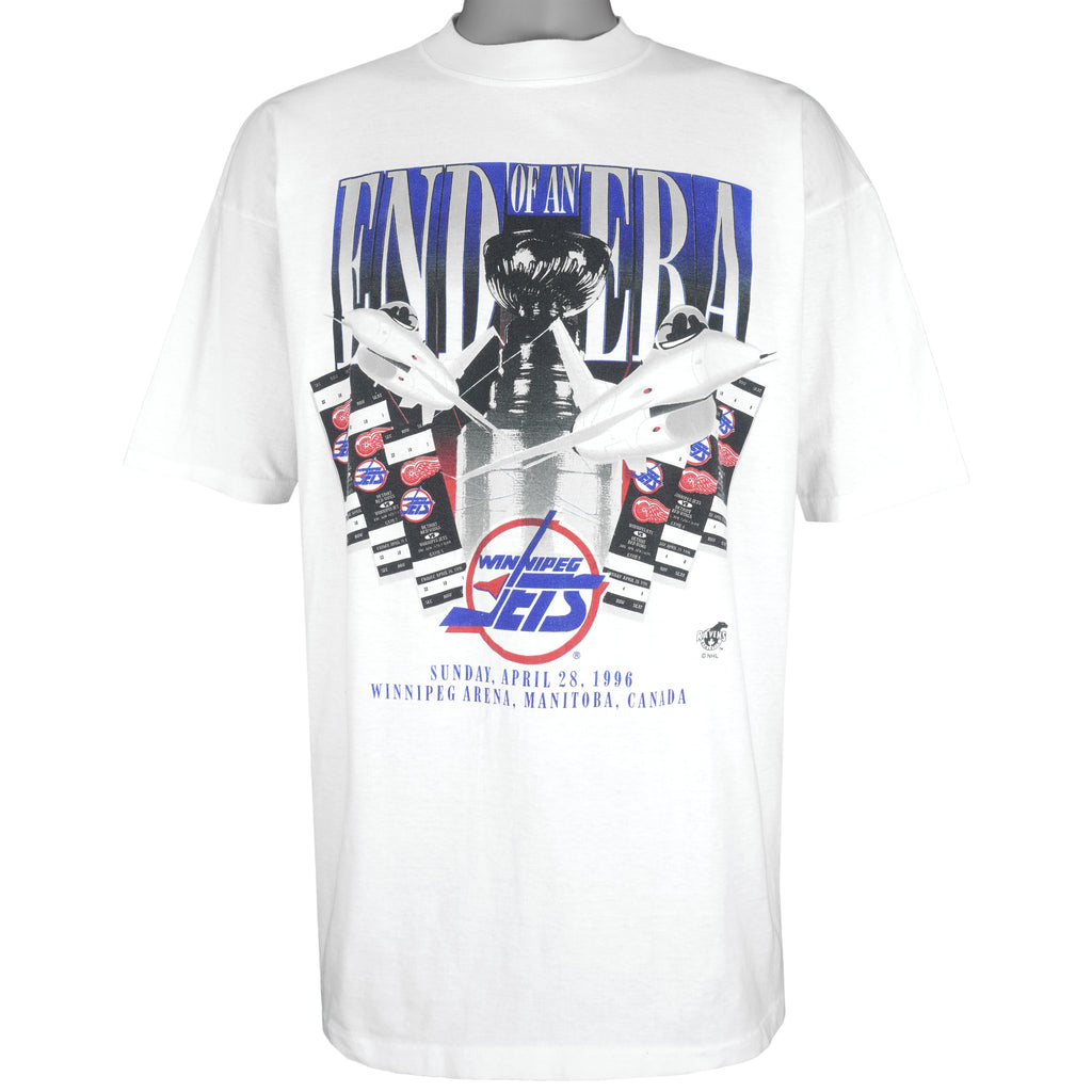 NHL - Winnipeg Jets Big Logo T-Shirt 1996 X-Large Vintage Retro Hockey