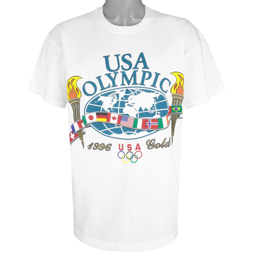 Vintage - Usa Olympic T-Shirt 1996 Medium Vintage Retro