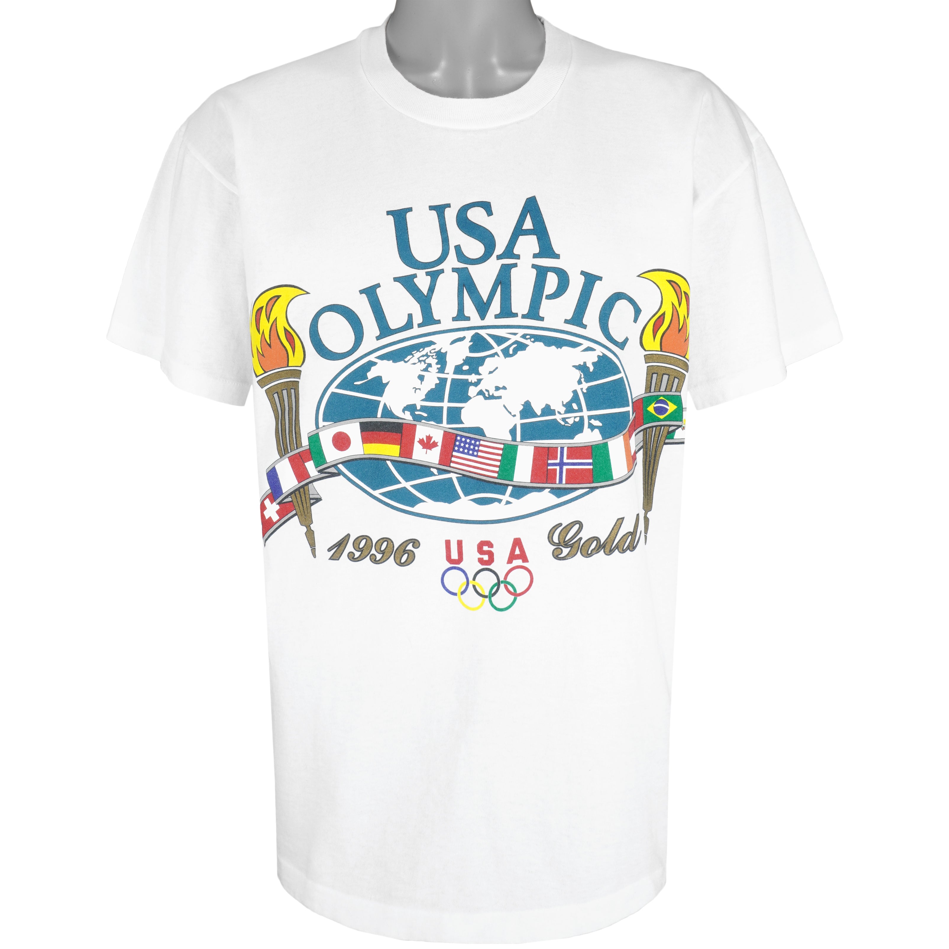 Vintage - Usa Olympic T-Shirt 1996 Medium Vintage Retro