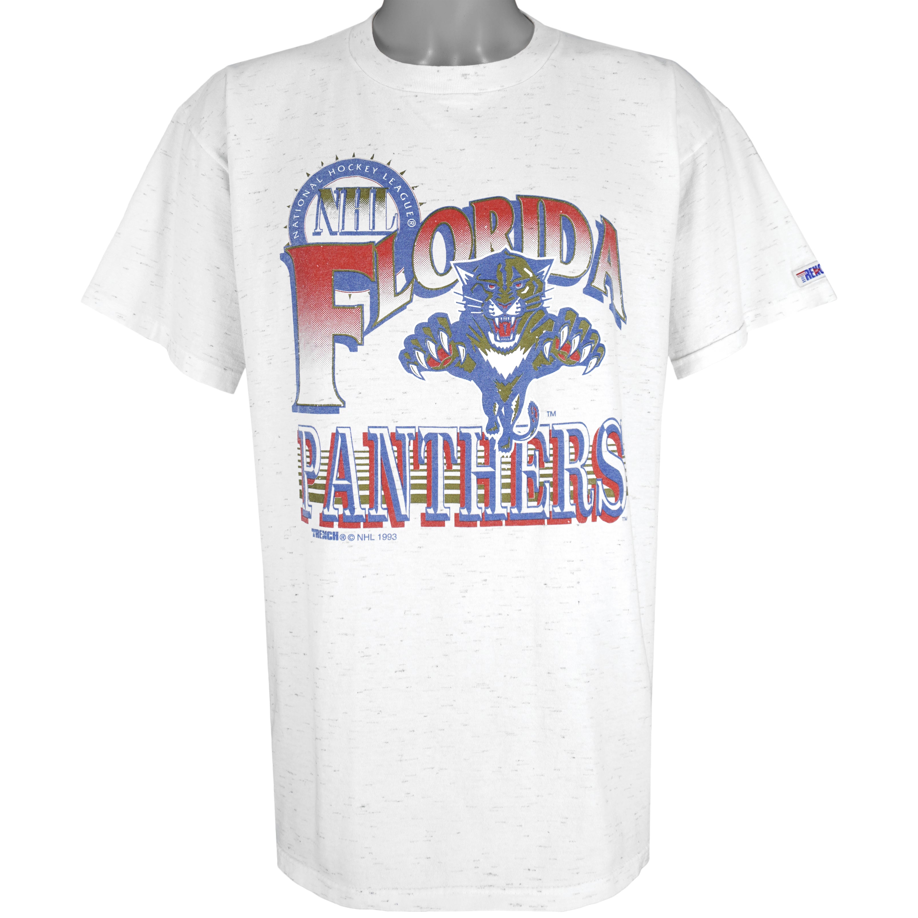 NHL (Trench) - Florida Panthers Big Logo T-Shirt 1993 X-Large Vintage Retro Hockey