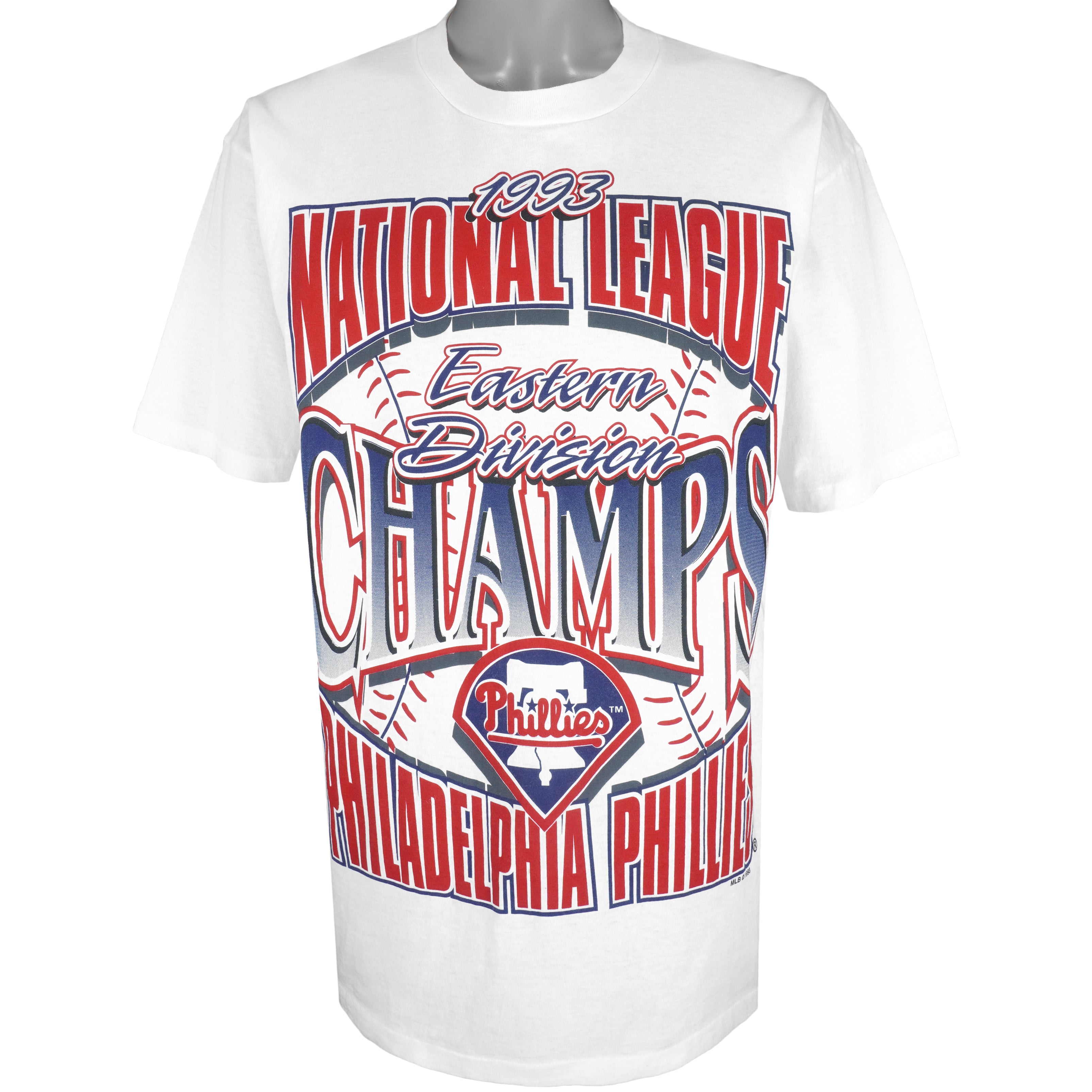 MLB (Fan) - Philadelphia Phillies, Eastern Division Champions T-Shirt 1993 X-Large Vintage Retro Baseball