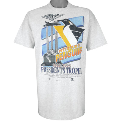 Starter - Pittsburgh Penguins President Trophy T-Shirt 1993 X-Large