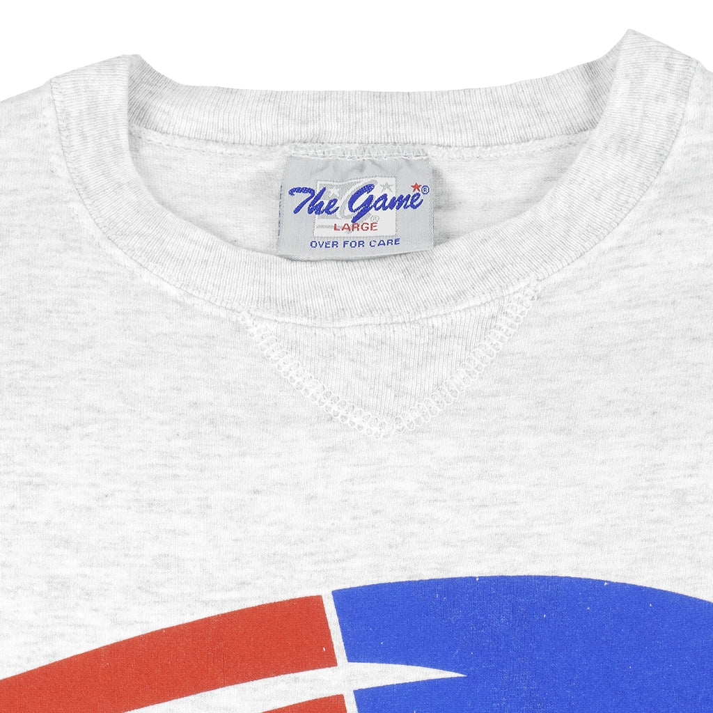 NFL (The Game) - New England Patriots Spell-Out T-Shirt 1990s Large Vintage Retro