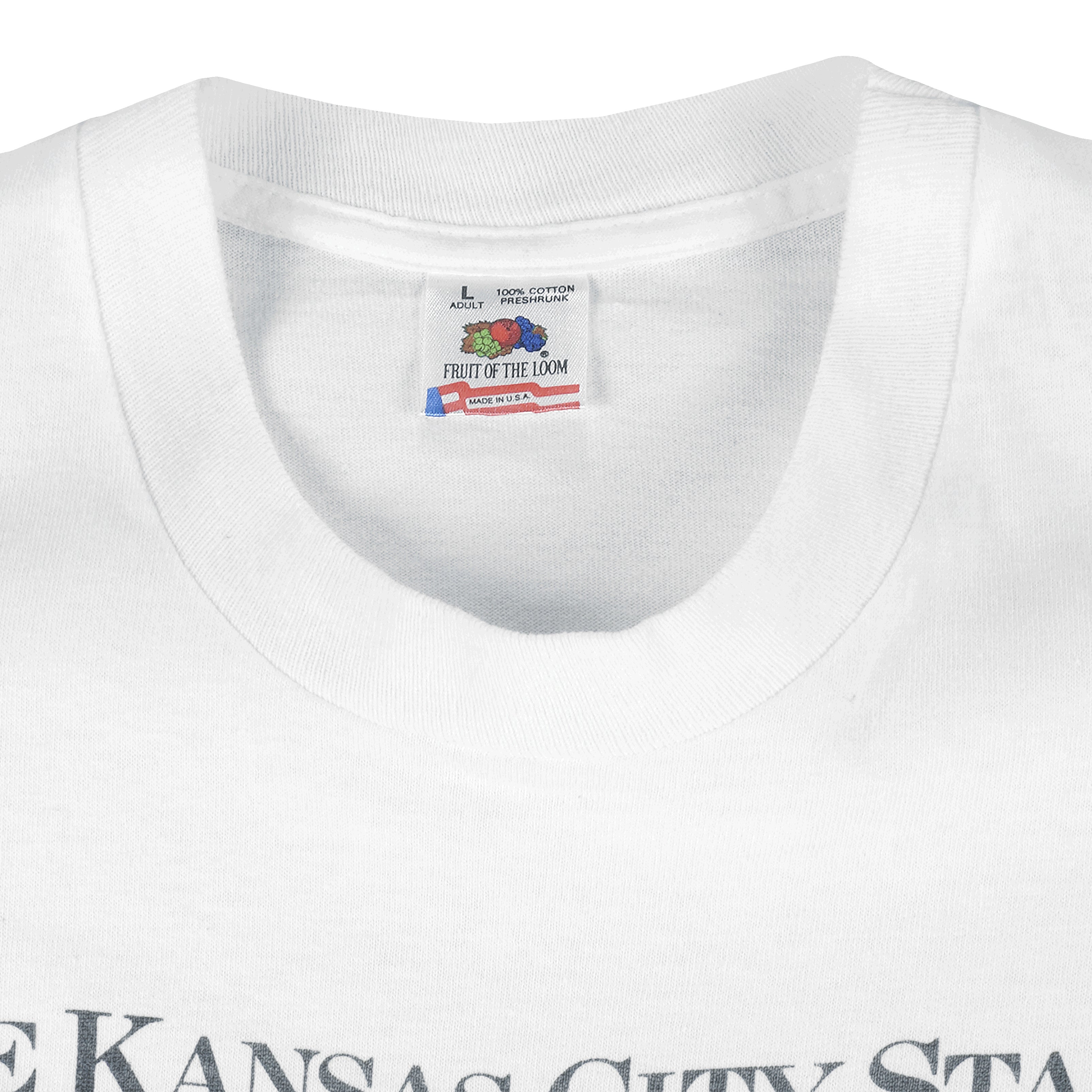MLB (Front Pages) - Kansas City Chiefs, George Brett 3,000 hits T-Shirt 1992 Large Vintage Retro