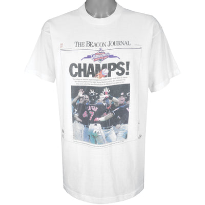 MLB (Front Pages) - Cleveland Indians American League Champs T-Shirt 1995 X-Large