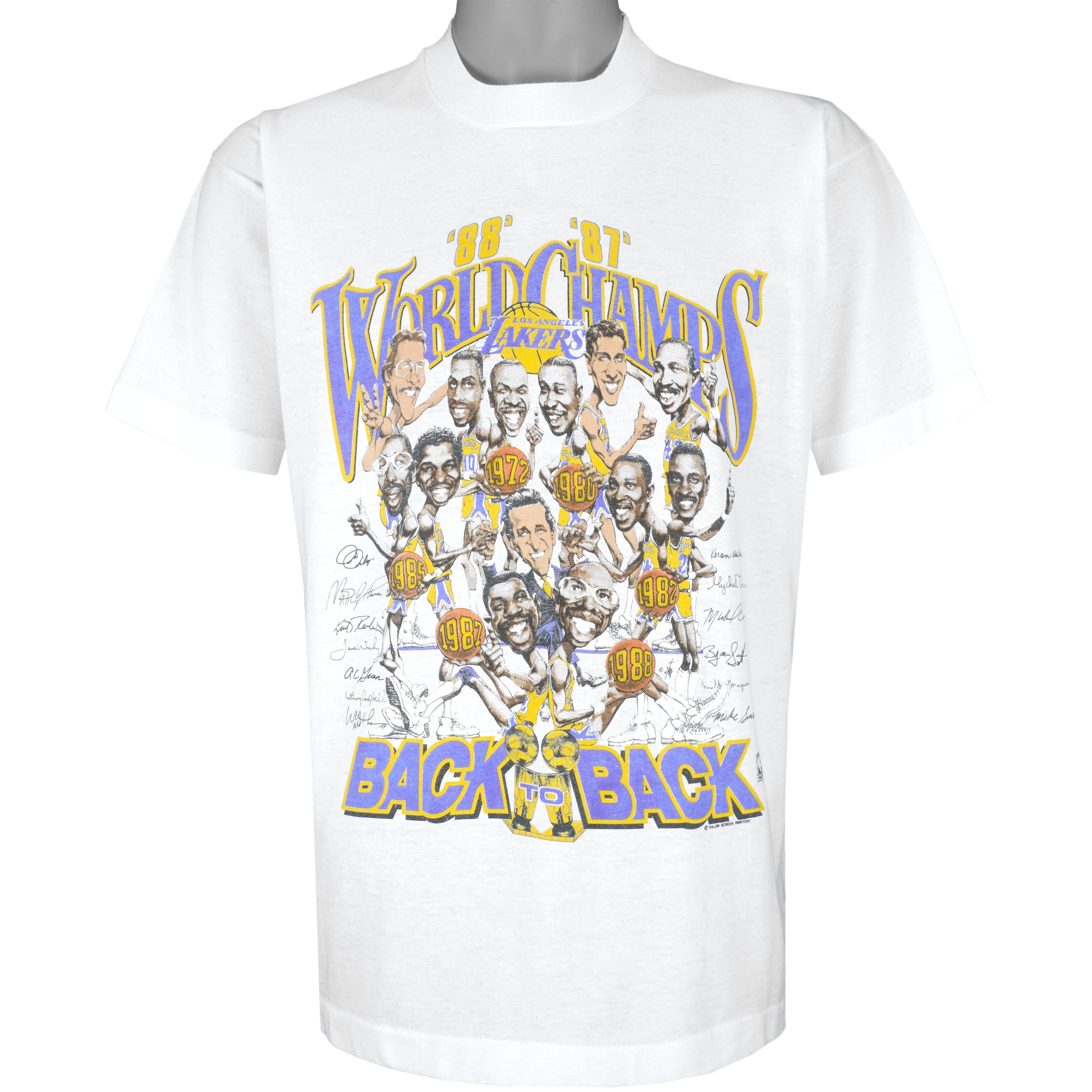 Vintage NBA - Los Angeles Lakers Champs Caricature T-Shirt 1988 Large –  Vintage Club Clothing