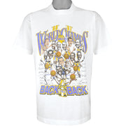NBA - Los Angeles Lakers Players Autographed T-Shirt 1988 Large Vintage Retro Basketball