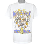 NBA - Los Angeles Lakers Players Autographed T-Shirt 1988 Large Vintage Retro Basketball