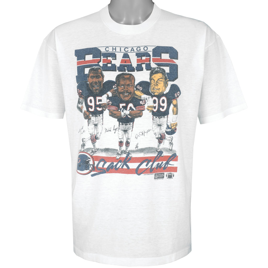 NFL (Sport Wear) - Chicago Bears Players Autographed T-Shirt 1987 X-Large Vintage Retro Football