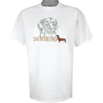 Vintage (GR8 Dogs) - Dachshund Embroidered T-Shirt 1998 Large