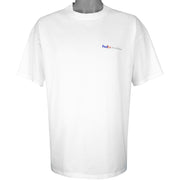 Vintage (Hanes) - White FedEx T-Shirt 1990s X-Large Vintage Retro
