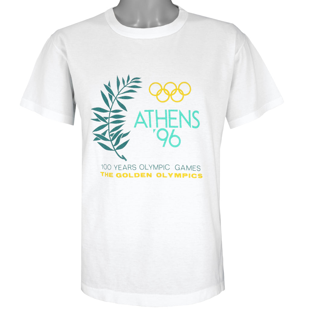 Vintage - 100 Years Olympics Games Athens T-Shirt 1996 Large Vintage Retro