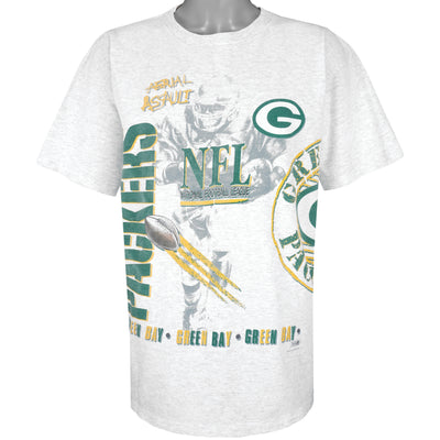 NFL (Salem) - Green Bay Packers Aerial Assault T-Shirt 1991 X-Large