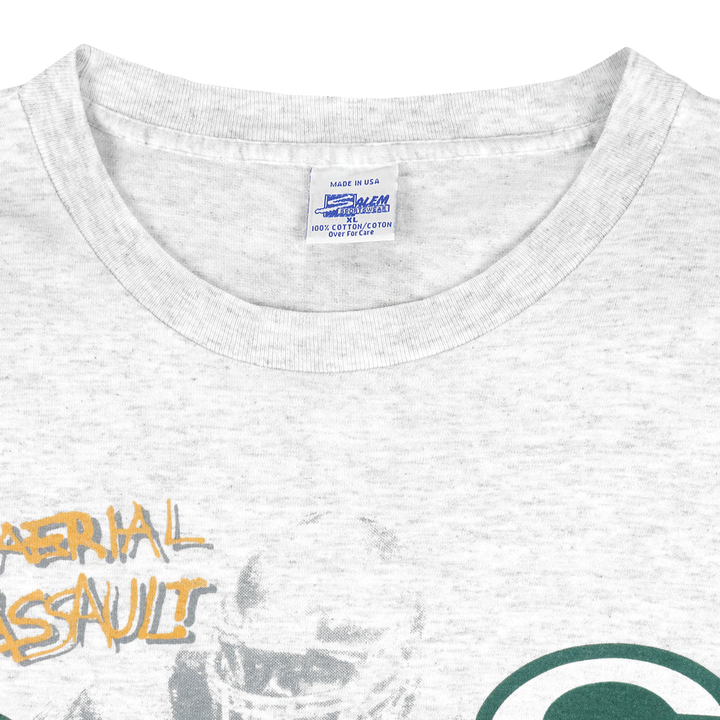 NFL (Salem) - Green Bay Packers, Aerial Assault T-Shirt 1991 X-Large Vintage Retro Football