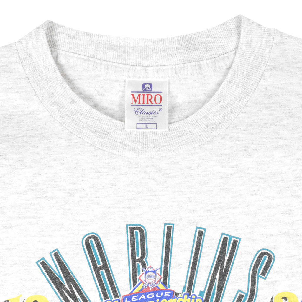 MLB (Miro) - Florida Marlins, Championship Series T-Shirt 1997 Large Vintage Retro Baseball