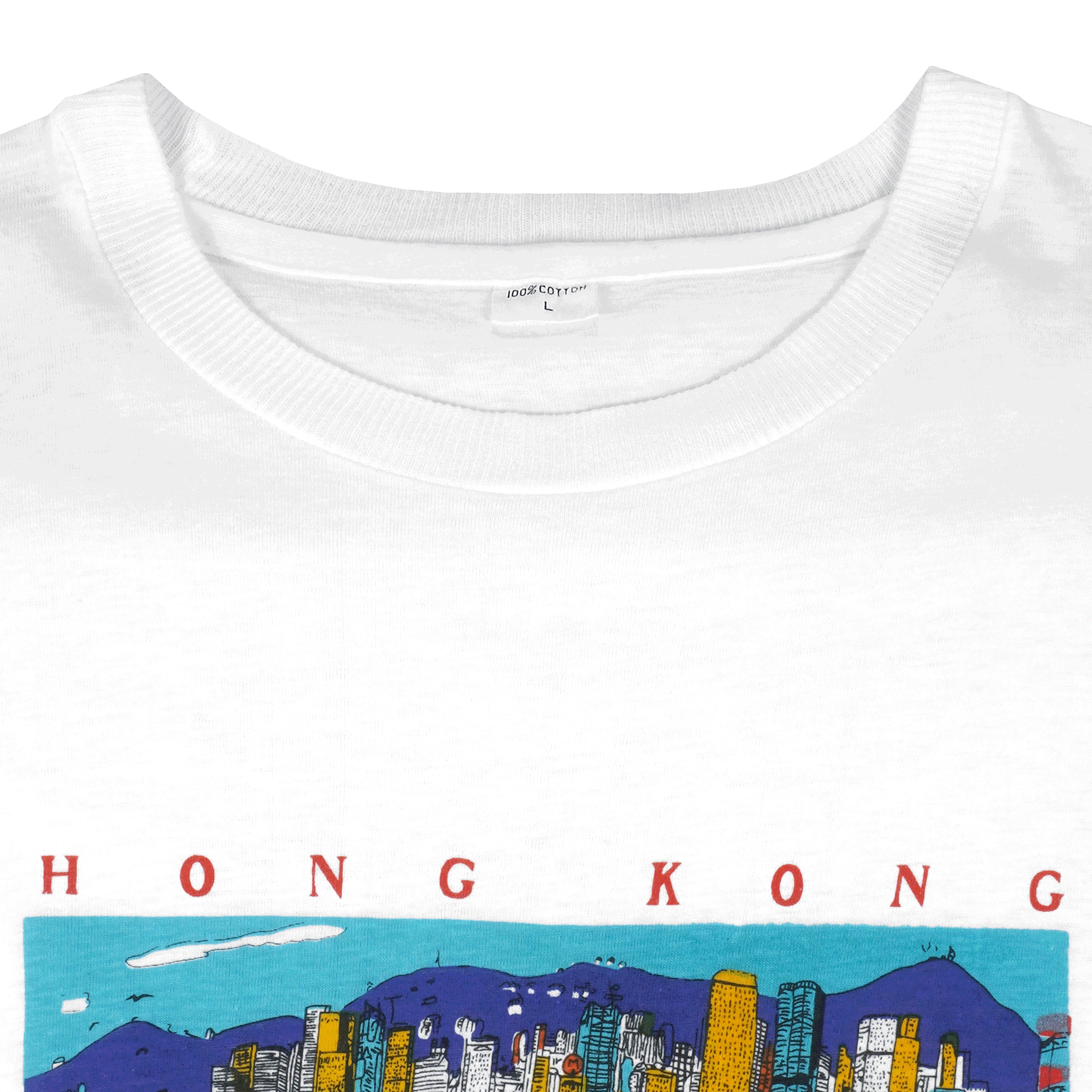 Vintage - Hong Kong Printed T-Shirt 1990s Large Vintage Retro