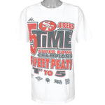 NFL - 49ers 5 Time Super Bowl Champions T-Shirt 1988 Large Vintage Retro Football
