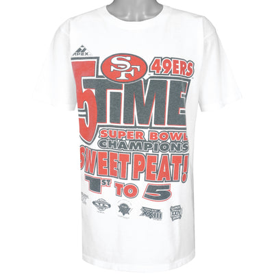 NFL - 49ers, 5 Time Super Bowl Champions T-Shirt 1988 Large