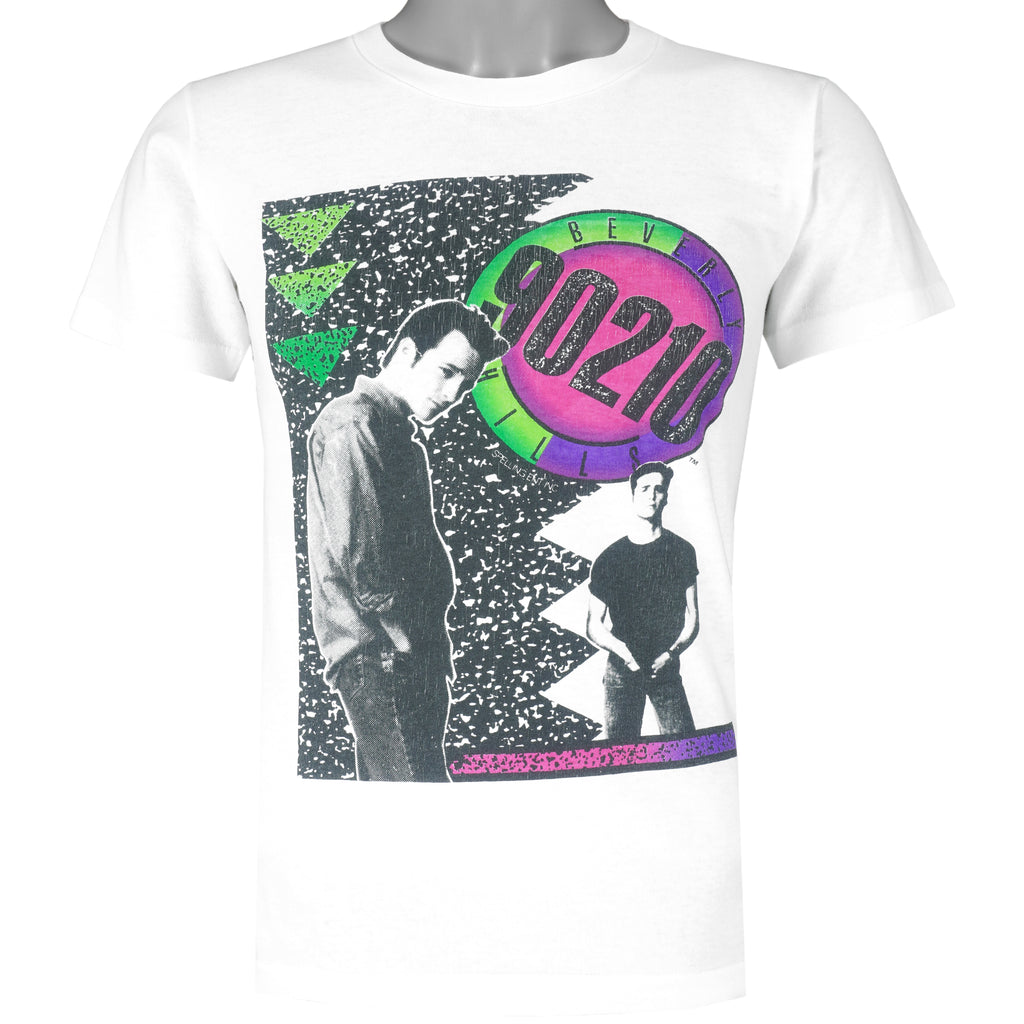 Vintage (UBI) - Beverly Hills, 90210’ Big Spell-Out T-Shirt 1990 Large Vintage Retro