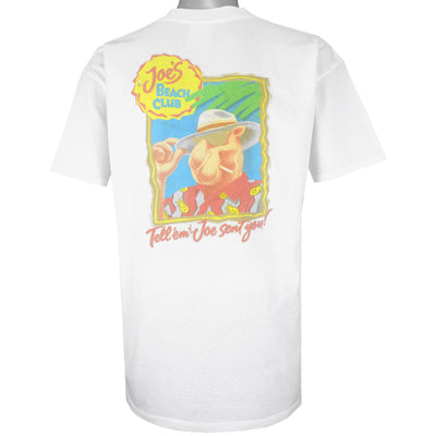 Vintage (Camel) - White Joes Beach Club T-Shirt 1990s X-Large