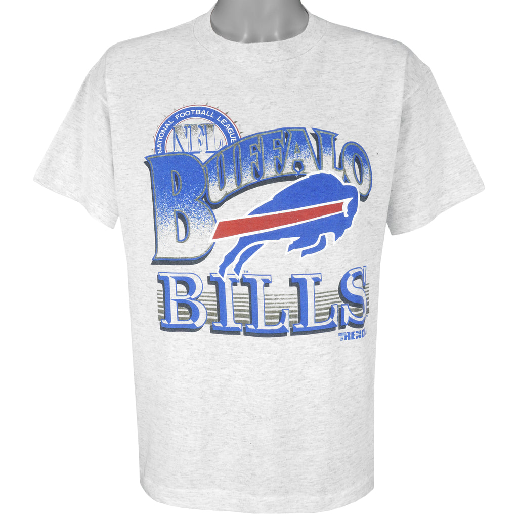 NFL (Trench) - Grey Buffalo Bills T-Shirt 1990s X-Large Vintage Retro Football