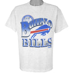 NFL (Trench) - Grey Buffalo Bills T-Shirt 1990s X-Large Vintage Retro Football