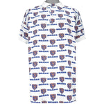 NFL - Chicago Bears 1/4 Button Monogram Polo T-Shirt 1990s X-Large Vintage Retro Football