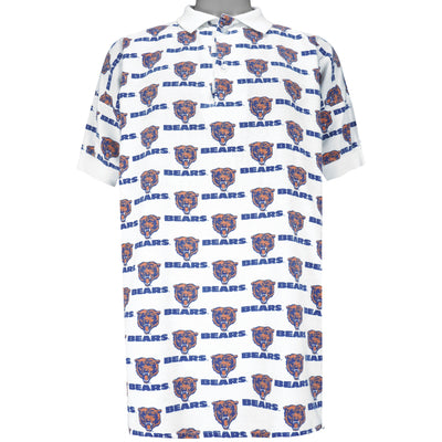 NFL - Chicago Bears 1/4 Button Monogram Polo T-Shirt 1990s X-Large