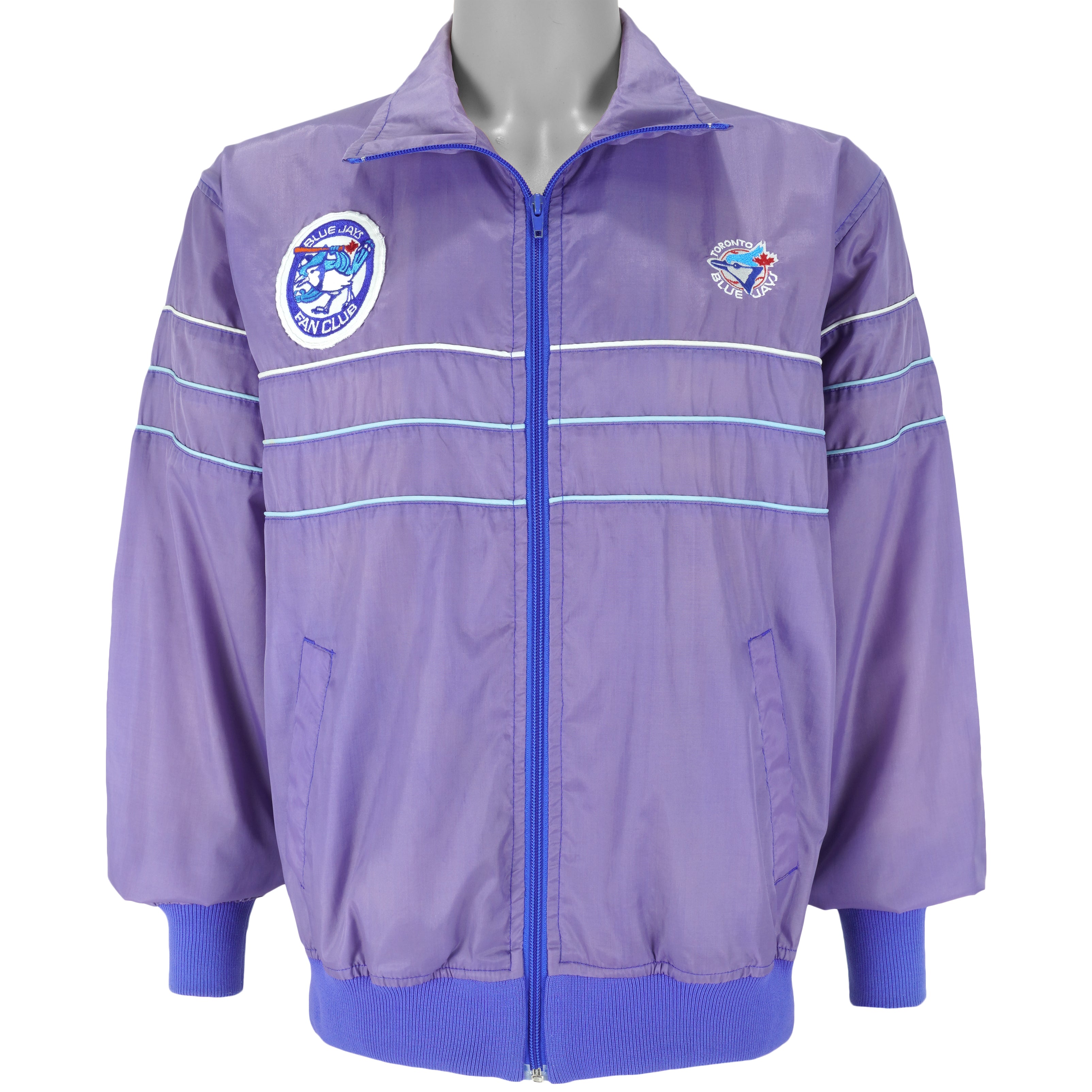 Starter - Toronto Blue Jays Zip Up Windbreaker 1990s Medium Vintage Retro Baseball