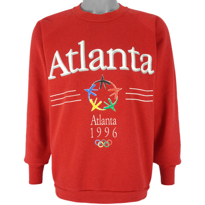 Vintage (Delta) - Red Atlanta Olympic Crew Neck Sweatshirt 1996 X-Large