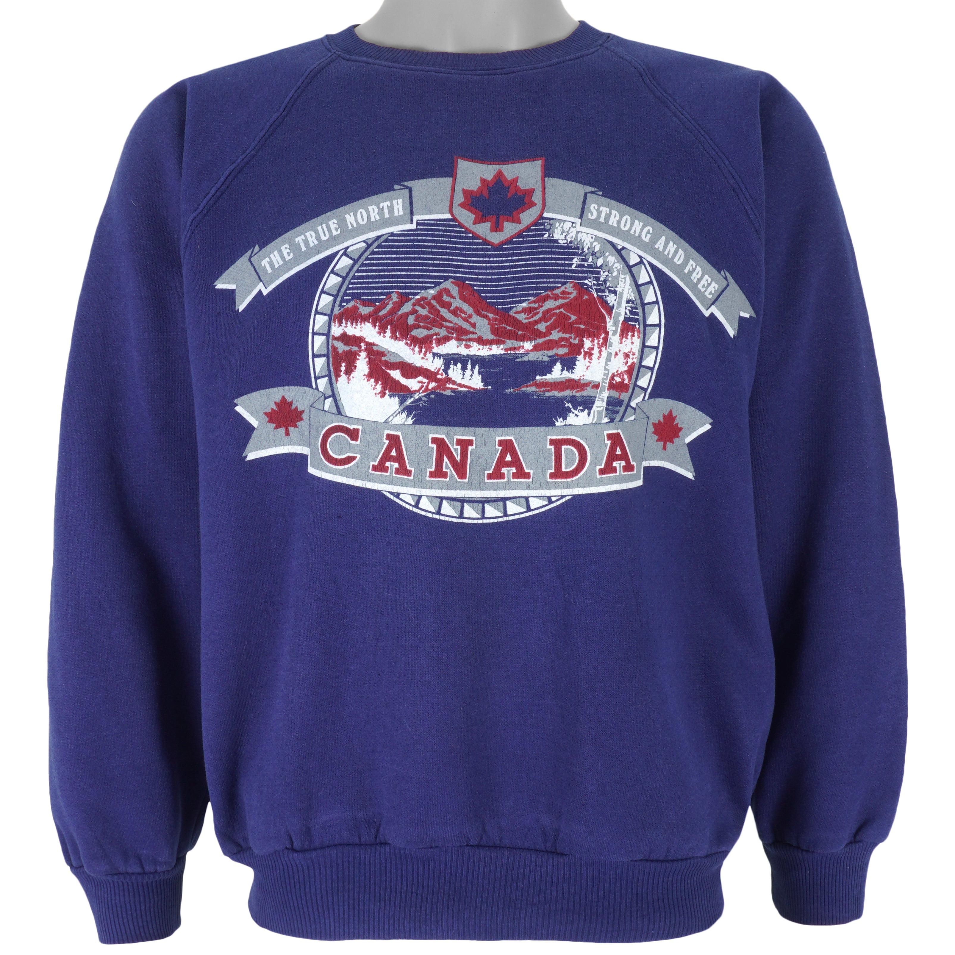 Vintage - Blue Canada Sweatshirt 1990s Large Vintage Retro