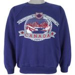 Vintage - Canada, Strong And Free Crew Neck Sweatshirt 1990s Large