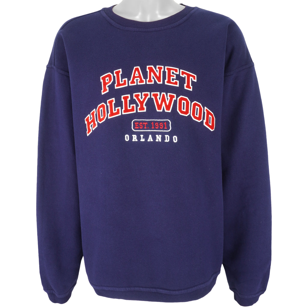 Vintage - Planet Hollywood Embroidered Sweatshirt 1991 Large Vintage Retro
