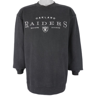 NFL (Galt Sand) - Oakland Raiders Embroidered Sweatshirt 1990s Medium