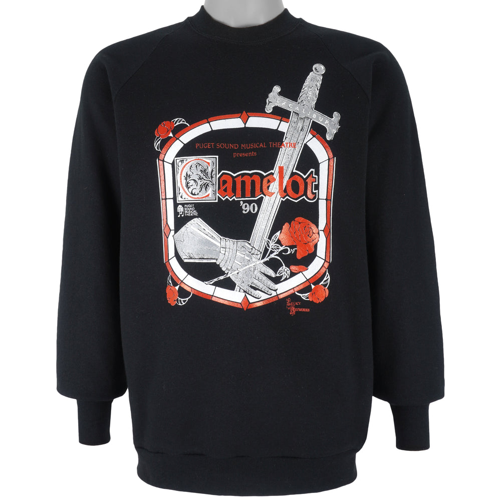 Vintage (Jerzees) - Camelot 90 Sweatshirt 1990s Large Vintage Retro