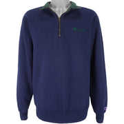 Champion - Navy Blue 1/4 Zip Sweatshirt 1990s X-Large Vintage Retro