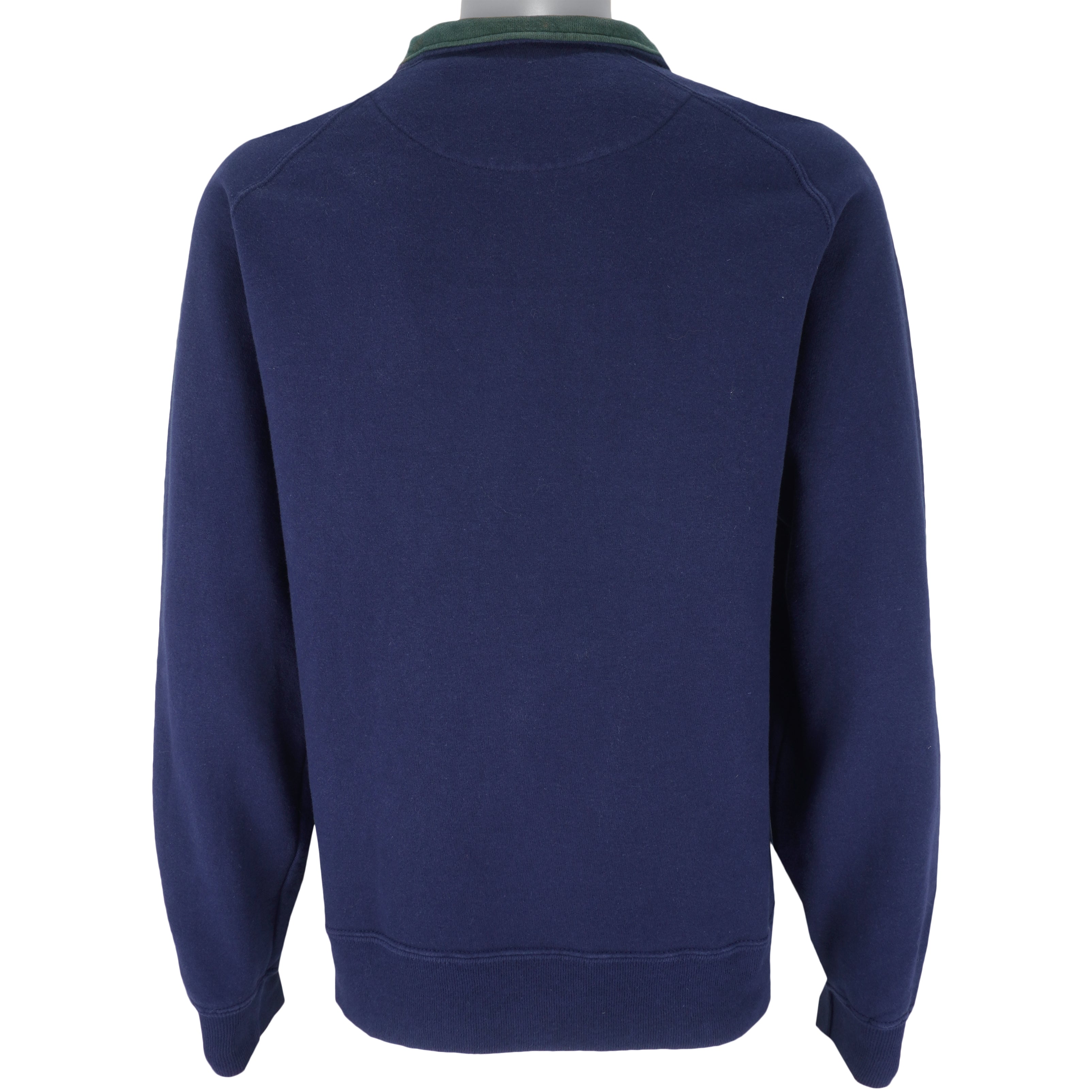 Champion - Navy Blue 1/4 Zip Sweatshirt 1990s X-Large Vintage Retro