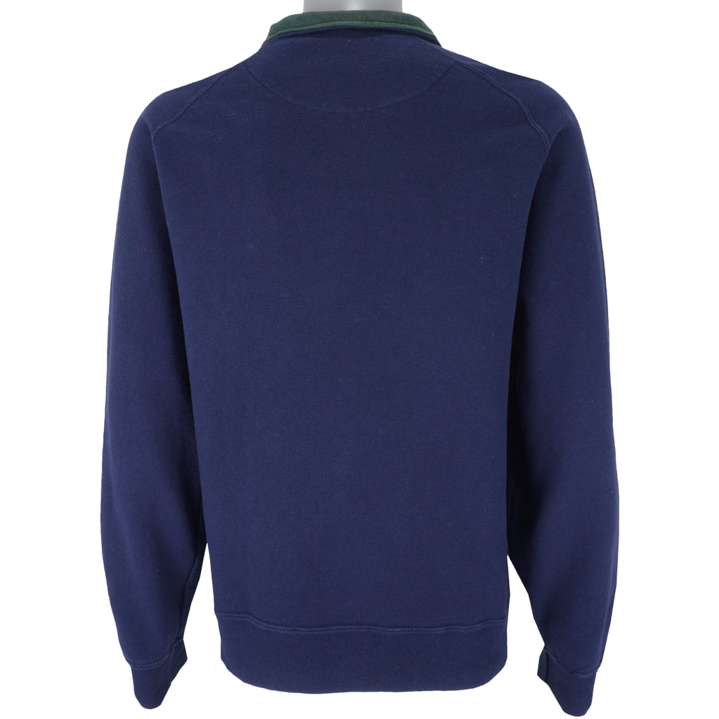 Champion - Navy Blue 1/4 Zip Sweatshirt 1990s X-Large Vintage Retro
