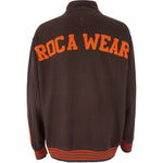 Rocawear - Brown Spell-Out Zip-Up Sweatshirt Large