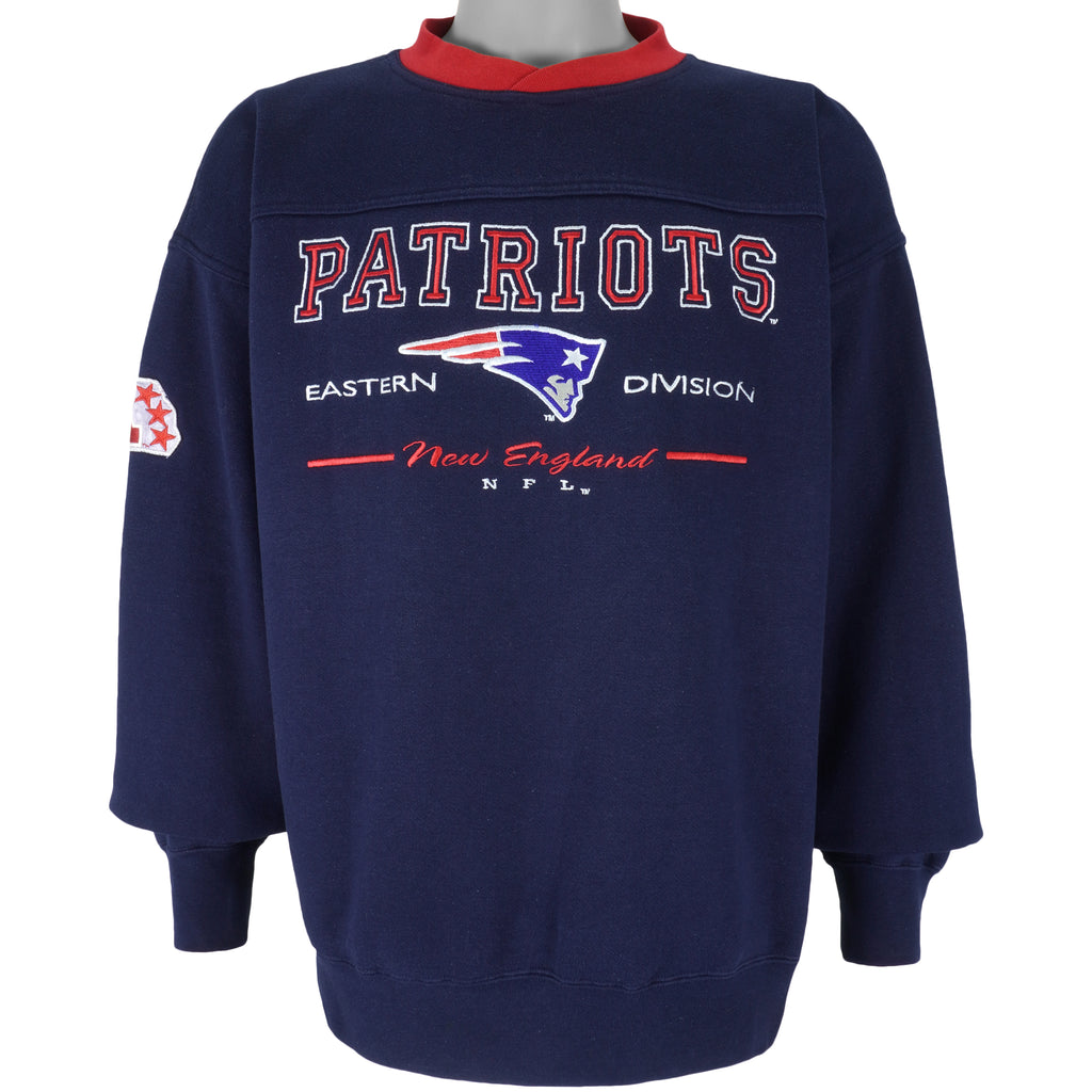 NFL - New England Patriots Embroidered Sweatshirt 1990s X-Large Vintage Retro Football