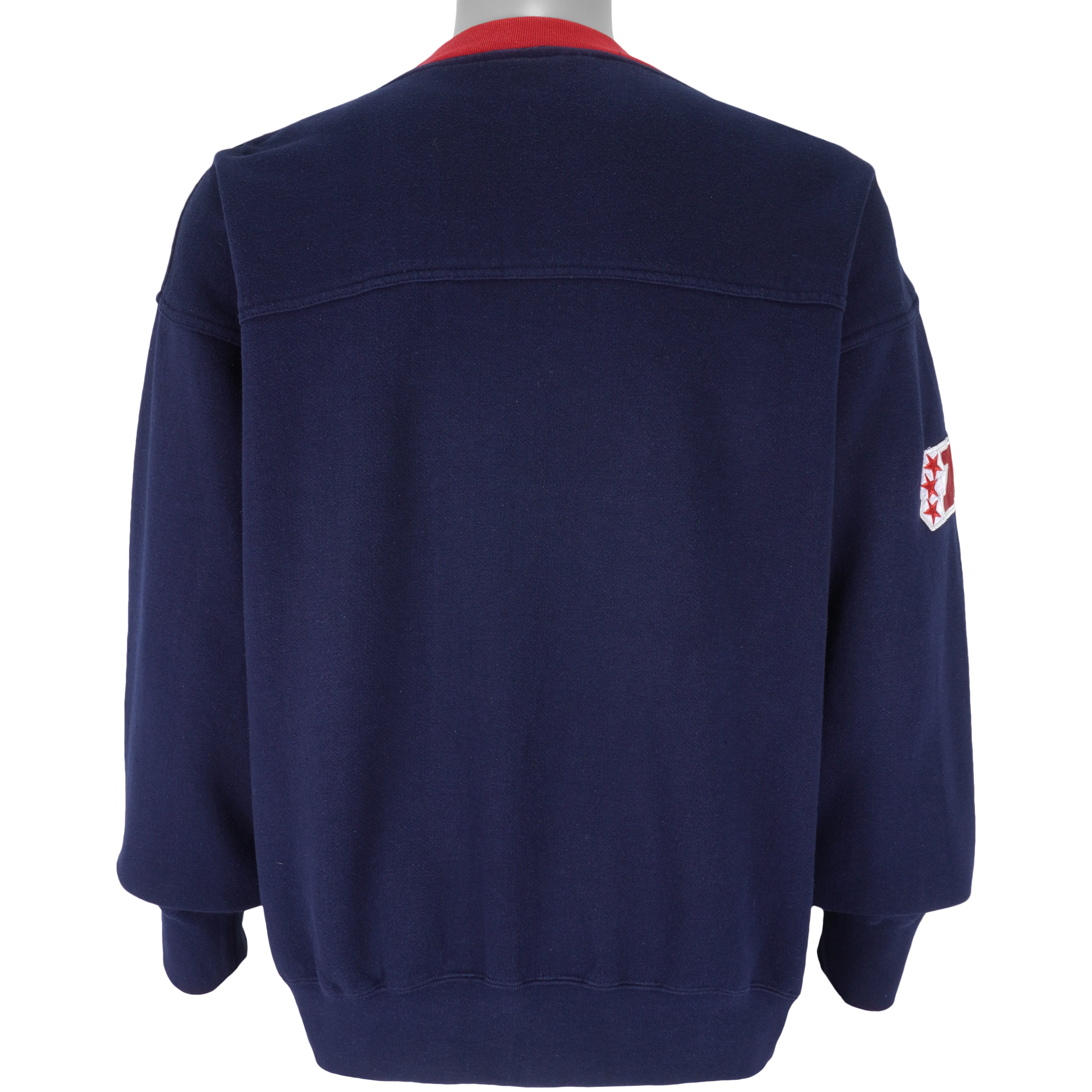 NFL - New England Patriots Embroidered Sweatshirt 1990s X-Large Vintage Retro Football