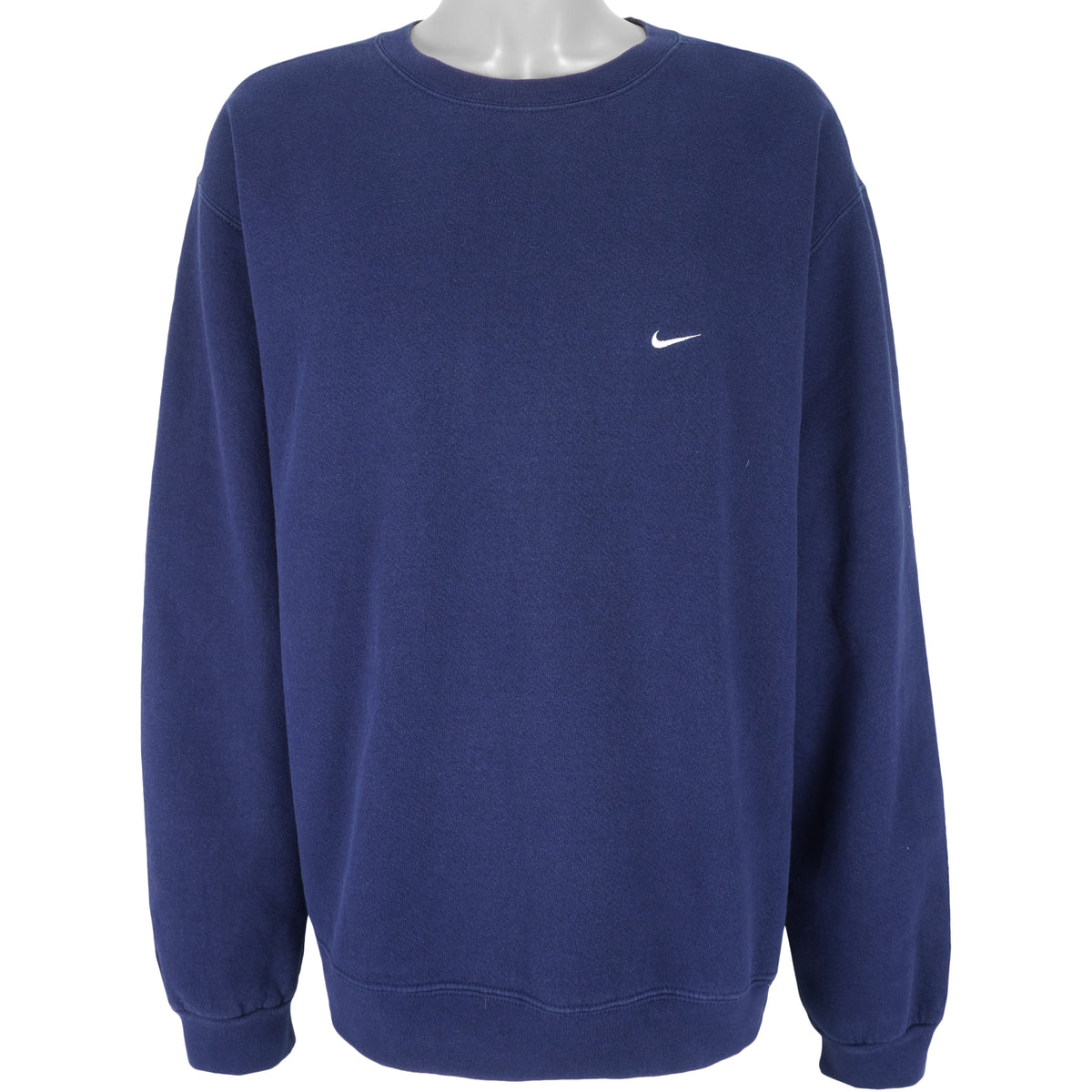 Nike - Navy Blue Crew Neck Sweatshirt 1990s X-Large Vintage Retro