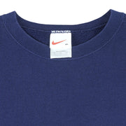 Nike - Navy Blue Crew Neck Sweatshirt 1990s X-Large Vintage Retro