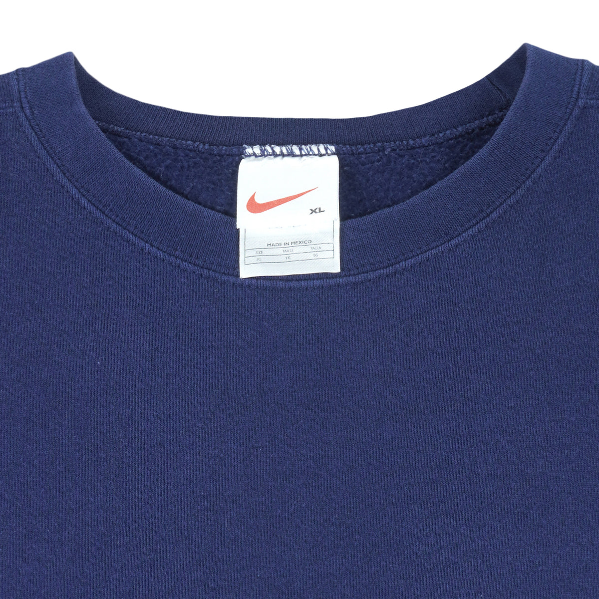 Nike - Navy Blue Crew Neck Sweatshirt 1990s X-Large Vintage Retro