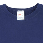 Nike - Navy Blue Crew Neck Sweatshirt 1990s X-Large Vintage Retro