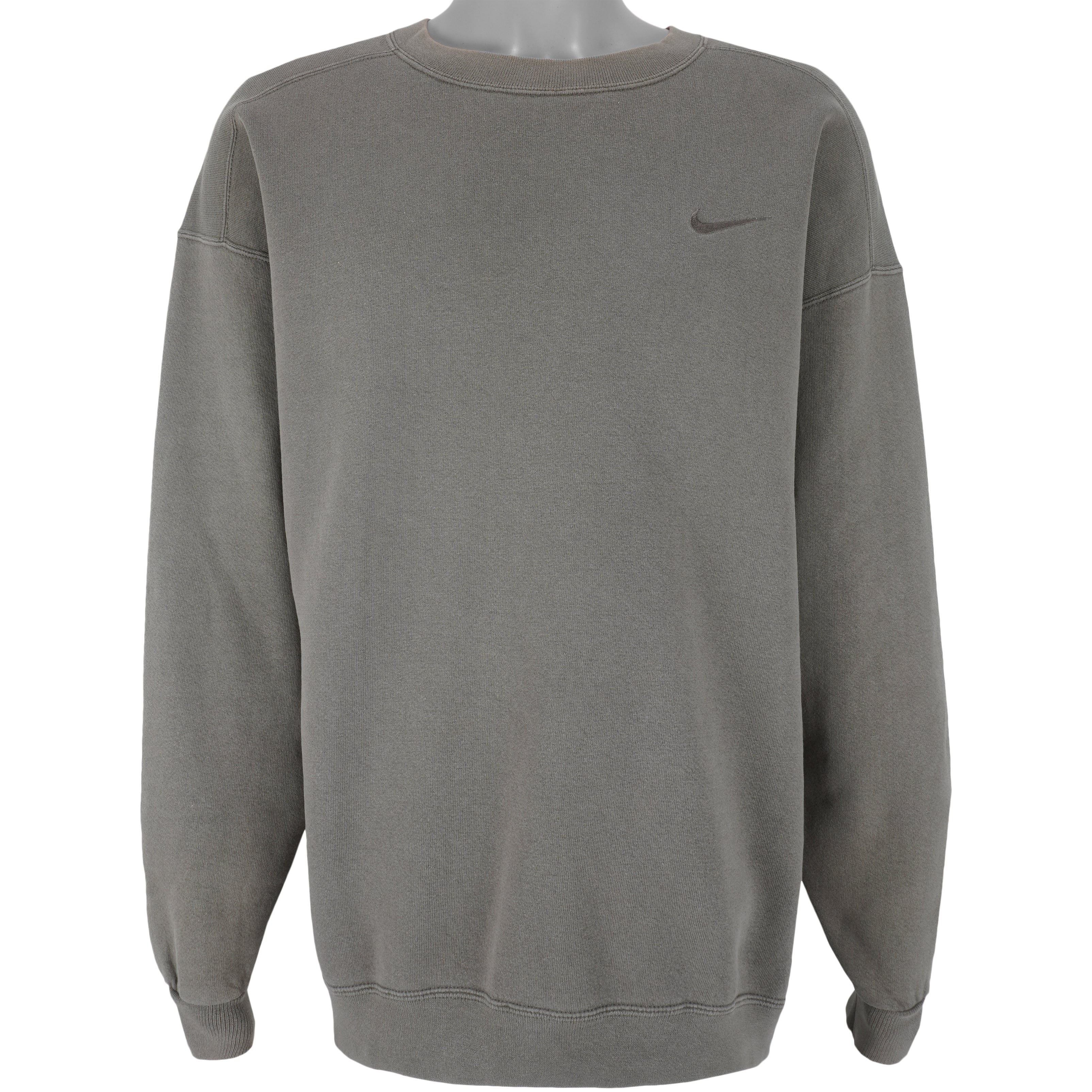 Nike - Brown Crew Neck Sweatshirt 1990s Large Vintage Retro