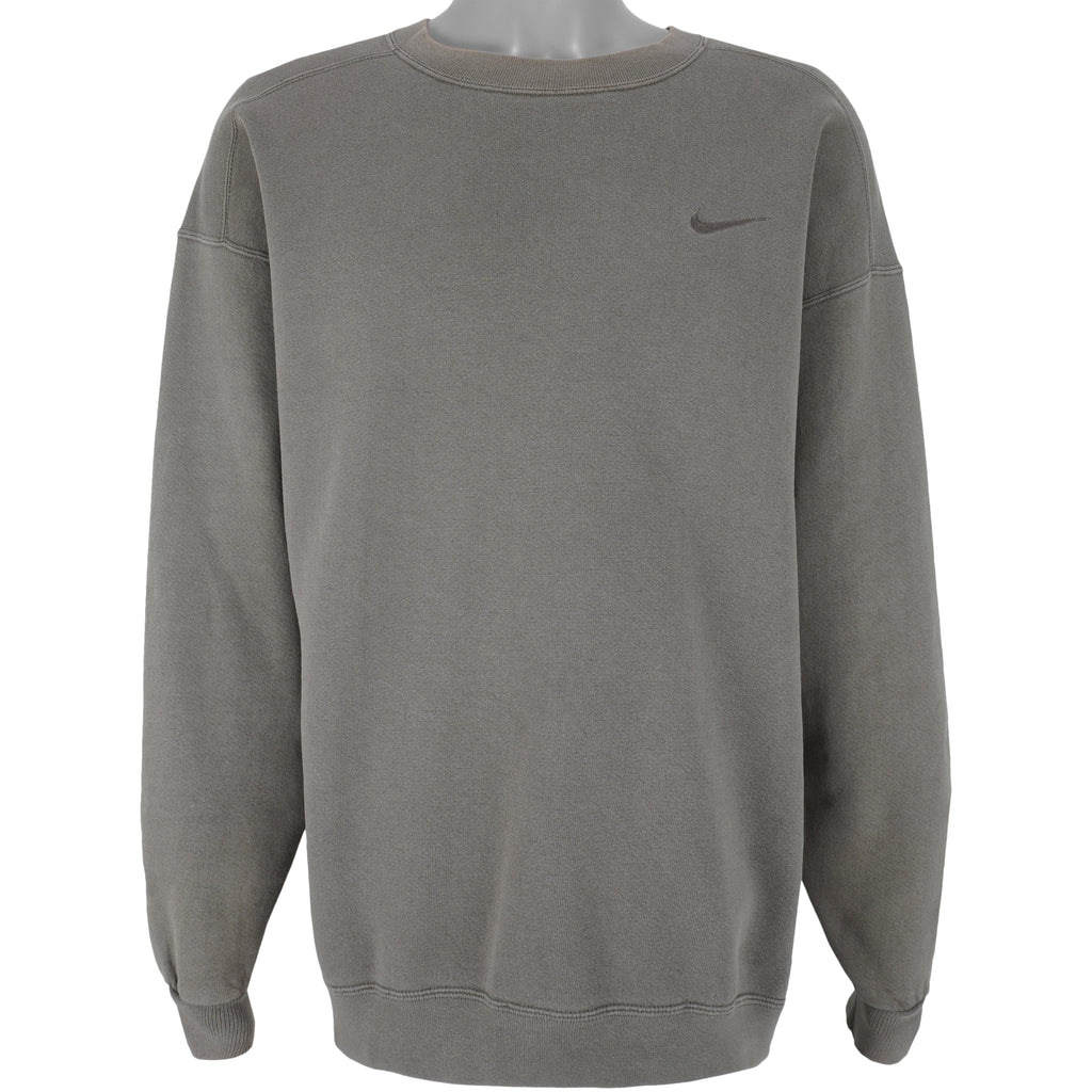 Nike - Brown Crew Neck Sweatshirt 1990s Large Vintage Retro